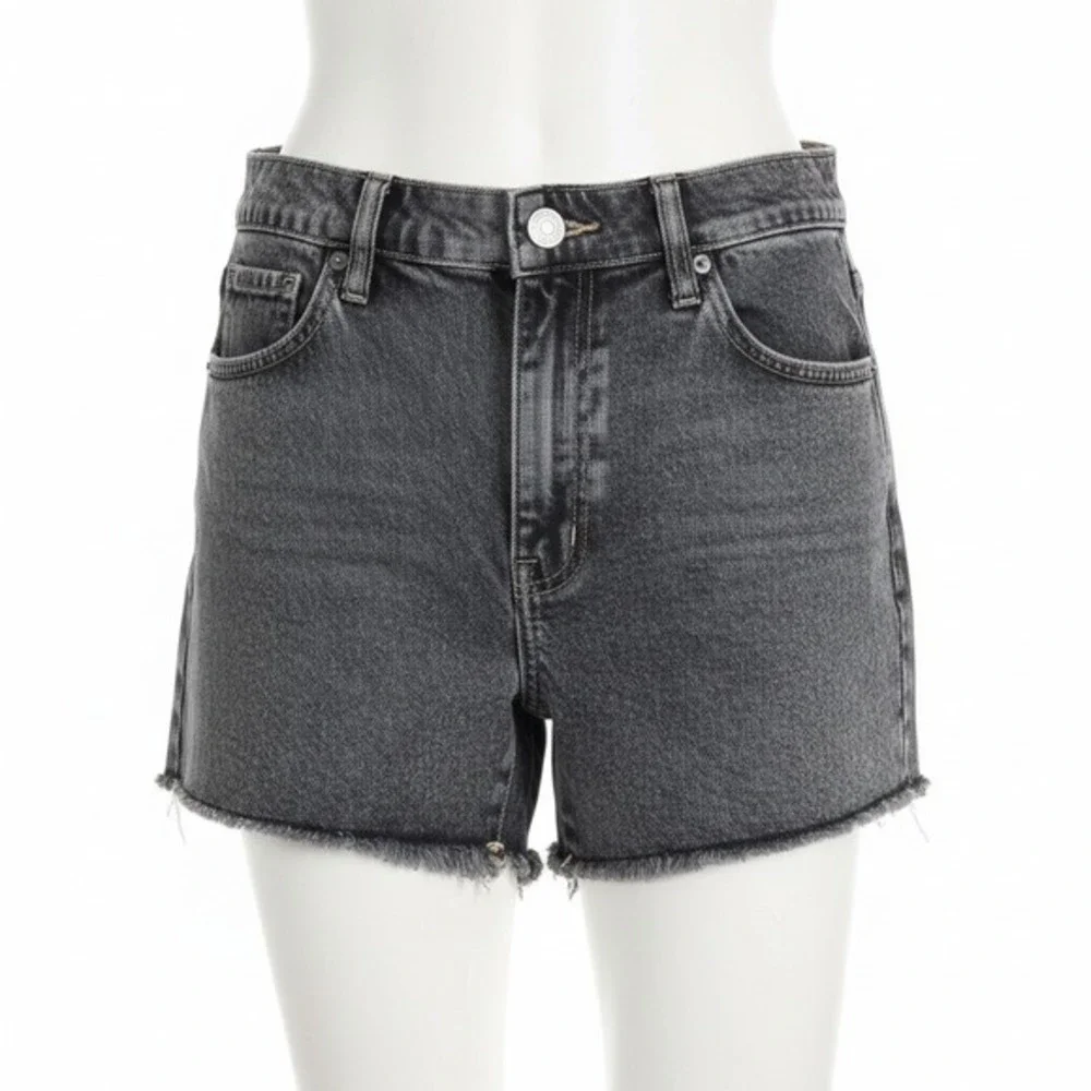 KENDALL + KYLIE The Drifter High Rise Denim Shorts‎ 11/30 Black Acid Wash Cutoff